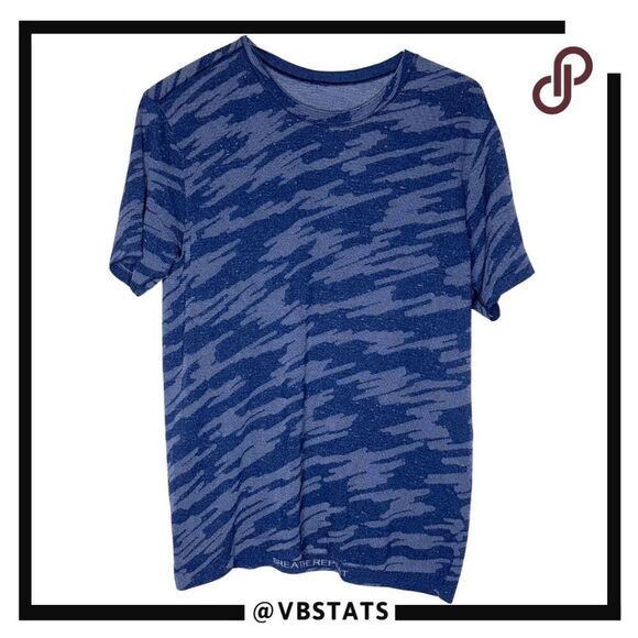 Lululemon Men's Metal Vent Tech Camo T-Shirt Blue Medium - Picture 1 of 5